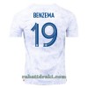 Frankrike Benzema 19 Borte VM 2022 - Herre Fotballdrakt